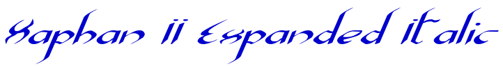 Xaphan II Expanded Italic الخط